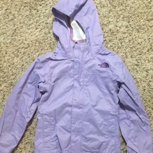 North face girls rain jacket with hood